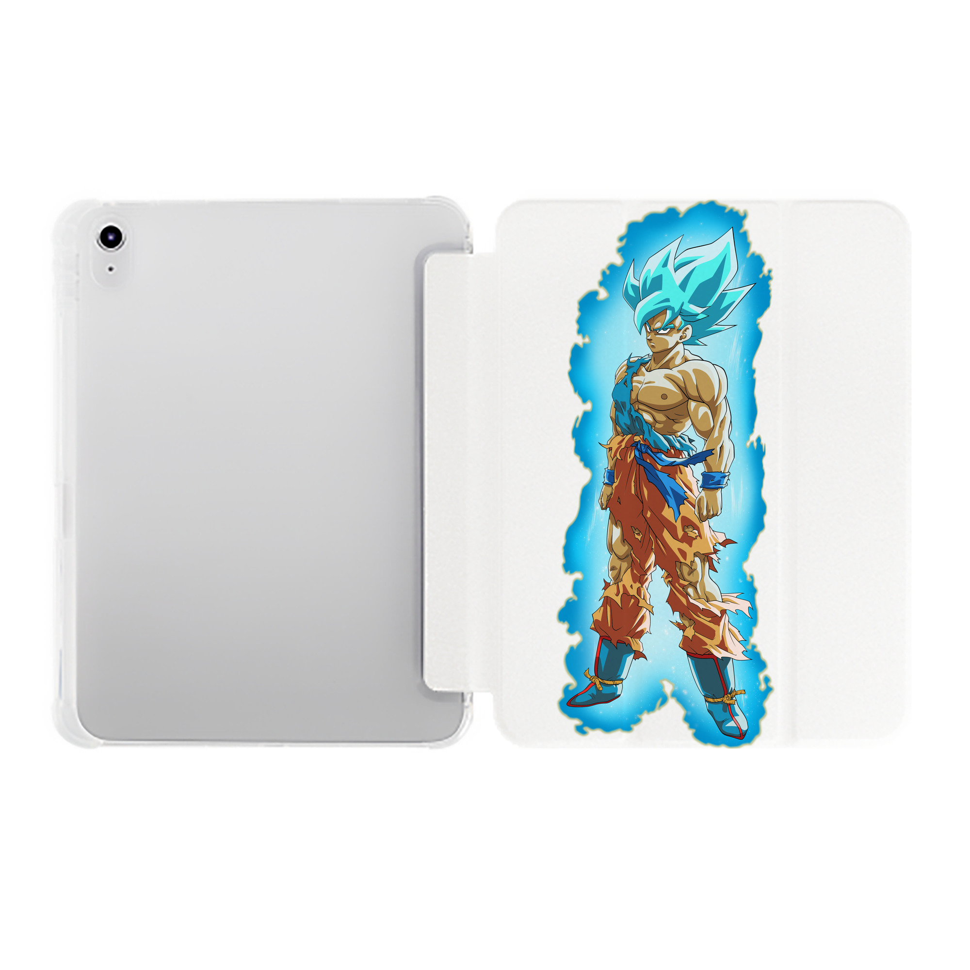（画像用） ドラゴンボール 孫悟空（そん ごくう）Son Goku カカロット DRAGON BALL Kakarotto IPad ケース ペン収納付き 三つ折りスタンド PUレザー×シリコン 対応機種9.5/10.5/10.9インチ
